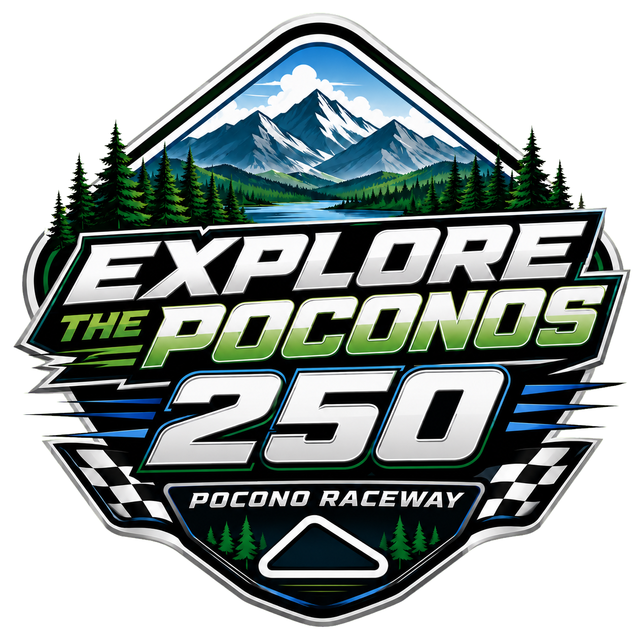 Explore the Poconos 250 logo